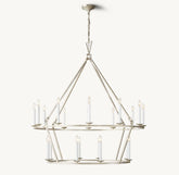 19TH C. ENGLISH OPENWORK TWO - TIER ROUND CHANDELIER 50" by Franing - Chandelier,SHOP ALL,metal chandelier,Farmhouse