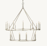 19TH C. ENGLISH OPENWORK TWO - TIER ROUND CHANDELIER 62" by Franing - Chandelier,SHOP ALL,metal chandelier,Farmhouse