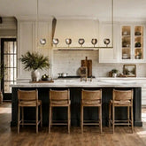 60" Crystal Ball Linear Chandelier for Kitchen Island & Dining Room | 6-Light Brass Clear Crystal by Franing - Boule .Chandelier .SHOP ALL .crystal chandelier,Island counter/dining room