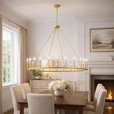 Adriana 19th - C. English - Inspired Wagon Wheel Chandelier: Hand - Finished Iron Statement Light (10 - 20 Lights, 36" - 72") by Franing - Chandelier,SHOP ALL,metal chandelier,Farmhouse