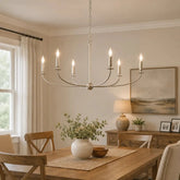 Arnett Round Chandelier in Silver by Franing - Chandelier,SHOP ALL,metal chandelier,Farmhouse