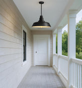 Black Farmhouse Pendant Light – Industrial Dome Ceiling Fixture, 15" & 18" by Franing - SHOP ALL,Chandelier,1 - 3,pendant,metal chandelier,Farmhouse