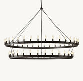 Caminy Vintage Candelabra 2 - Tier Chandelier 38" 50" 63" 71" by Franing - Chandelier,SHOP ALL,metal chandelier,Farmhouse