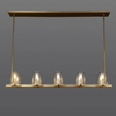 Kuseay Glass Linear Chandelier 49" by Franing - Chandelier,SHOP ALL,glass chandelier