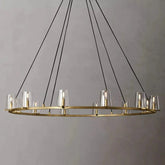 Kuseay Glass Round Chandelier 60" by Franing - Chandelier,SHOP ALL,glass chandelier