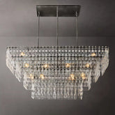 Mariogold Multi - Tier Crystal Chain Rectangle Chandelier 60" 72" by Franing - Chandelier,SHOP ALL,glass chandelier