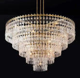 Mariogold Multi - Tier Crystal Chain Round Chandelier 36" 48" 60" by Franing - Chandelier,SHOP ALL,glass chandelier