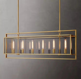Michaul Beck Rectangular Chandelier 54" by Franing - Chandelier,SHOP ALL,glass chandelier