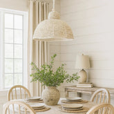 Modern White Beaded Pendant Light by Franing - SHOP ALL,Bohemian,Chandelier