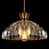 Vintage Gold Petal Glass Bedroom Light, Elegant Modern Fixture pendant by Franing - SHOP ALL,pendant,glass chandelier
