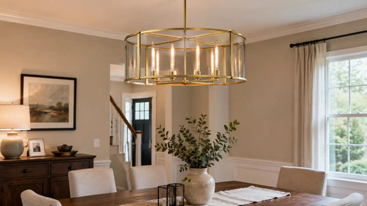 44-Inch Round Chandelier for a Warm and Welcoming Suburban Home - Franing