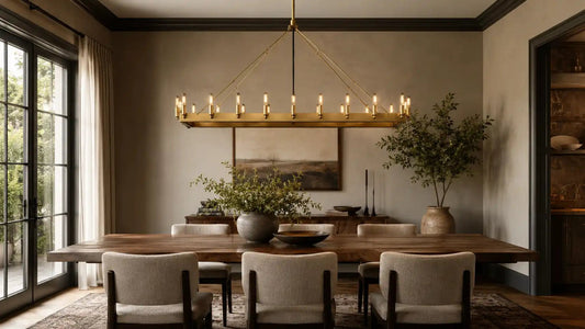 A Statement Linear Chandelier for Large Kitchen Islands and Dining Tables - Franing