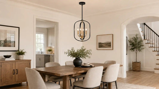 Black and Gold Chandelier Ideas for Dining Rooms, Entryways, Bedroom & Sloped Ceilings - Franing