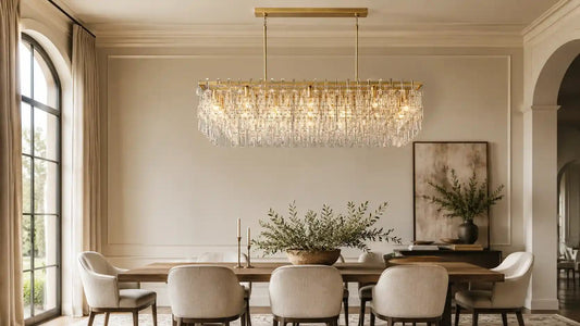 How Rectangular and Round Crystal Chain Chandeliers Define the Modern American Home - Franing
