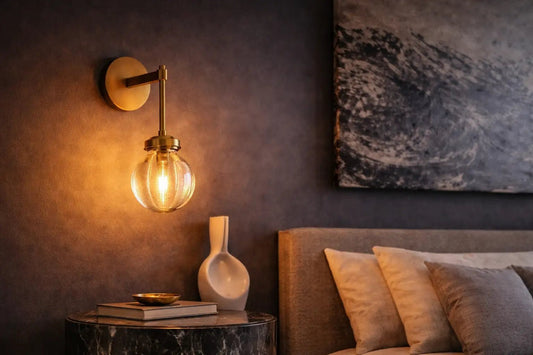 Soft Glow, Modern Style: Pearl Glass Wall Sconces for Bedrooms & Bathrooms - Franing