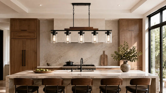 The End of the Three-Pendant Kitchen? Why Linear Wood Chandeliers Are Taking Over - Franing