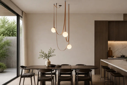Where to Use a Sculptural Leather Globe Chandelier in Your Home - Franing