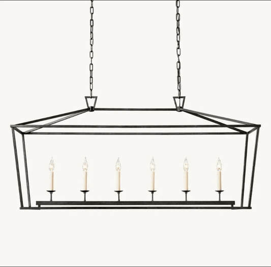 Why I’m in Love with My New 19th C. English Openwork Rectangular Chandelier (54") - Franing
