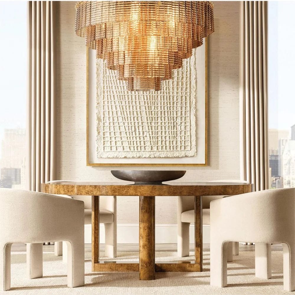 Siren CLEAR ROUND GLASS  CHANDELIER 41" 36'' - Franing