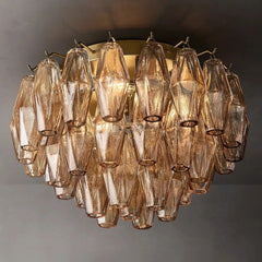 Chiaray Clear Glass Flushmount 17" - Franing