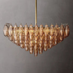Chiara Glass Multi-Tier Square Chandelier 32"SQ - Franing