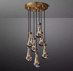 Raindrop Round Chandelier 18", Rain Chandelier - Franing