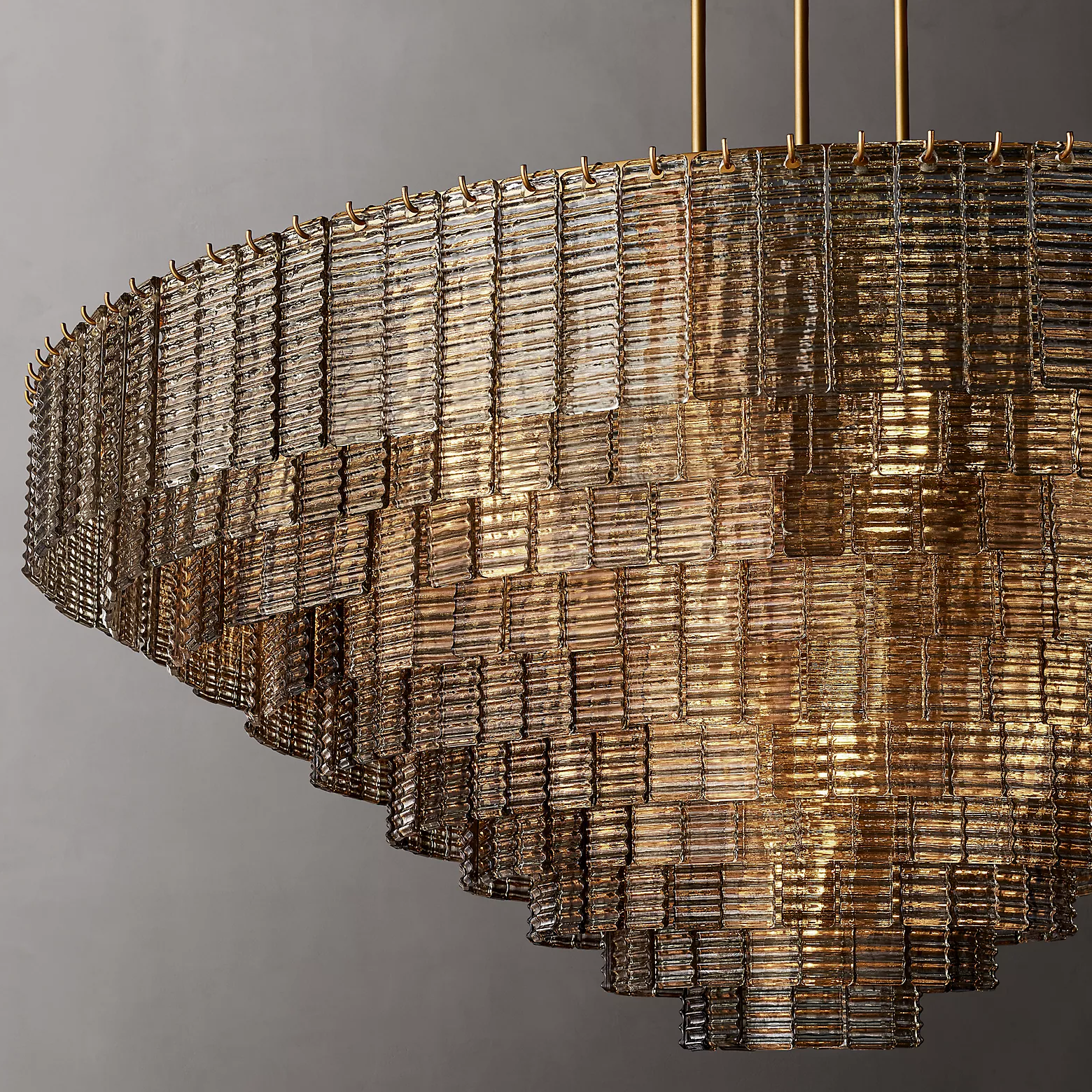 Siren Glass Round Chandelier 65" - Franing