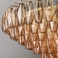 Chiara Glass Multi-Tier Round Chandelier 47" - Franing