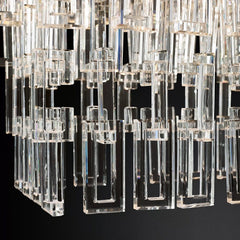 Mariogold Multi-Tier Crystal Chain Rectangle Chandelier 60" 72" - Franing