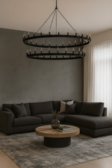Caminy Vintage Filament 2-Tier Chandelier