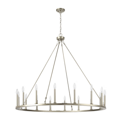 Adriana 19th-C English Wagon Wheel Chandelier, 36″–72″, 10–20 Lights | Farmhouse Metal by Franing