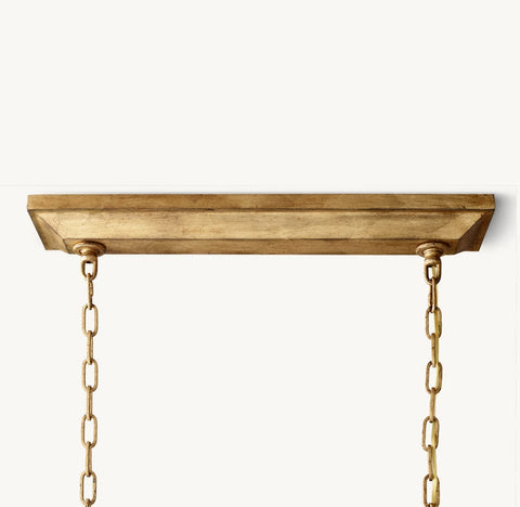19TH C. ENGLISH OPENWORK RECTANGULAR CHANDELIER 54"72" by Franing - Chandelier,SHOP ALL,metal chandelier,Farmhouse