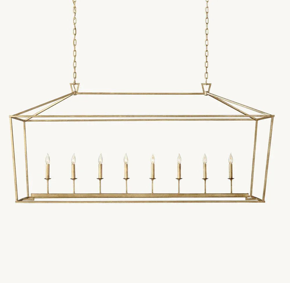 19TH C. ENGLISH OPENWORK RECTANGULAR CHANDELIER 54"72" by Franing - Chandelier,SHOP ALL,metal chandelier,Farmhouse