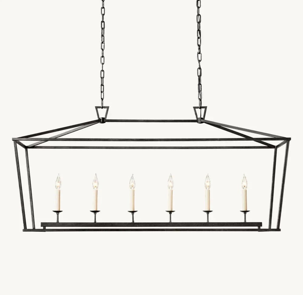 19TH C. ENGLISH OPENWORK RECTANGULAR CHANDELIER 54"72" by Franing - Chandelier,SHOP ALL,metal chandelier,Farmhouse