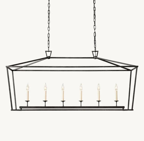 19TH C. ENGLISH OPENWORK RECTANGULAR CHANDELIER 54"72" by Franing - Chandelier,SHOP ALL,metal chandelier,Farmhouse