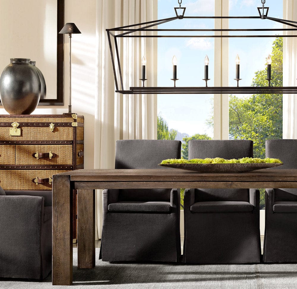 19TH C. ENGLISH OPENWORK RECTANGULAR CHANDELIER 54"72" by Franing - Chandelier,SHOP ALL,metal chandelier,Farmhouse