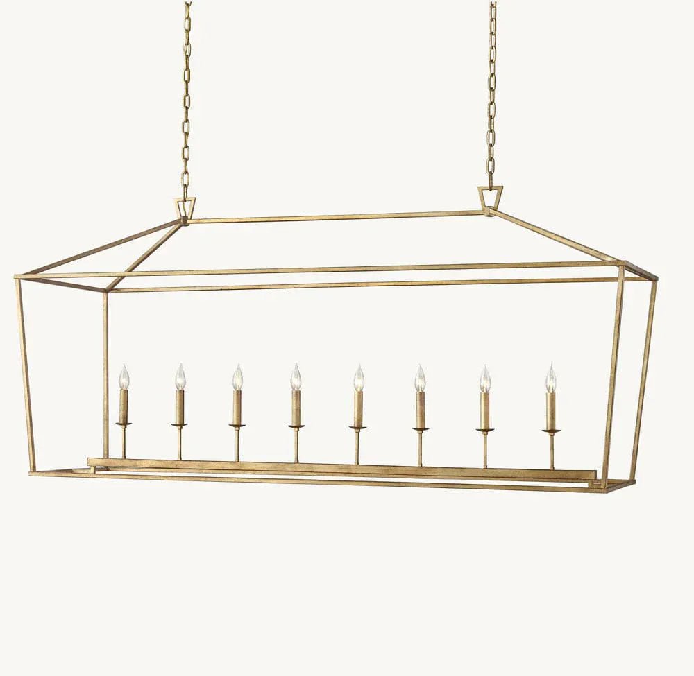 19TH C. ENGLISH OPENWORK RECTANGULAR CHANDELIER 54"72" by Franing - Chandelier,SHOP ALL,metal chandelier,Farmhouse