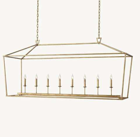 19TH C. ENGLISH OPENWORK RECTANGULAR CHANDELIER 54"72" by Franing - Chandelier,SHOP ALL,metal chandelier,Farmhouse