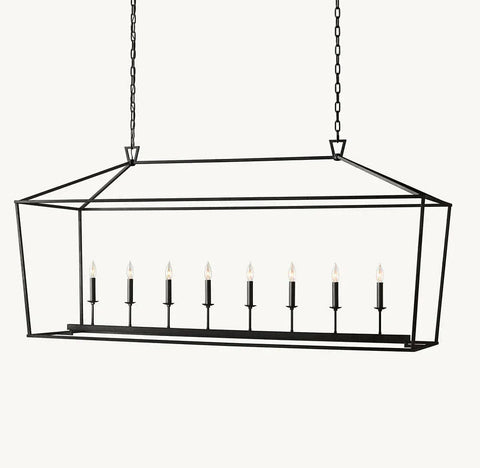 19TH C. ENGLISH OPENWORK RECTANGULAR CHANDELIER 54"72" by Franing - Chandelier,SHOP ALL,metal chandelier,Farmhouse