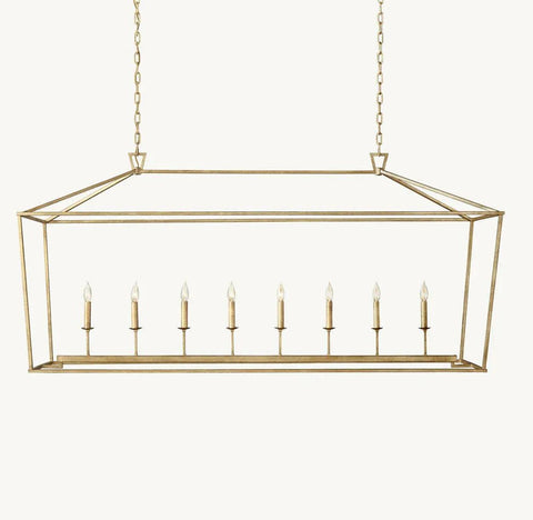 19TH C. ENGLISH OPENWORK RECTANGULAR CHANDELIER 54"72" by Franing - Chandelier,SHOP ALL,metal chandelier,Farmhouse