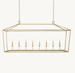 19TH C. ENGLISH OPENWORK RECTANGULAR CHANDELIER 54"72" by Franing - Chandelier,SHOP ALL,metal chandelier,Farmhouse