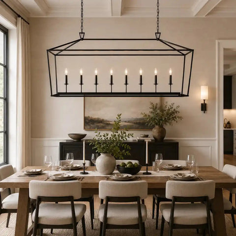 19TH C. ENGLISH OPENWORK RECTANGULAR CHANDELIER 54"72" by Franing - Chandelier,SHOP ALL,metal chandelier,Farmhouse