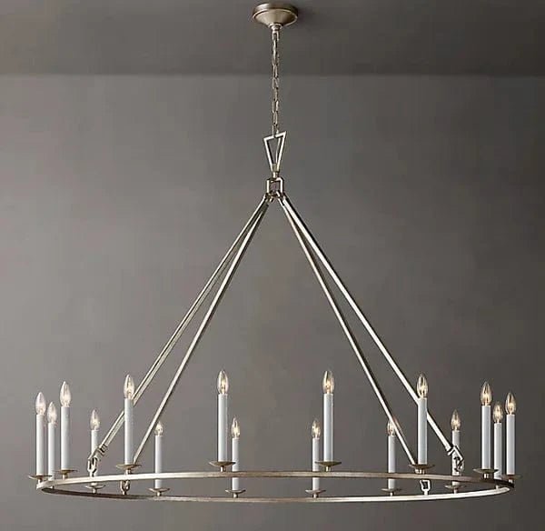 19TH C. ENGLISH OPENWORK ROUND CHANDELIER 50" by Franing - Chandelier,SHOP ALL,metal chandelier,Farmhouse