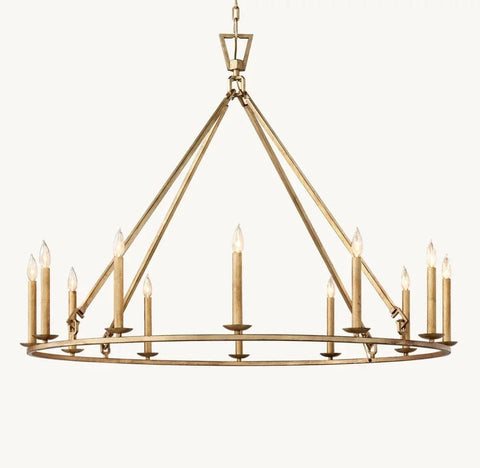 19TH C. ENGLISH OPENWORK ROUND CHANDELIER 50" by Franing - Chandelier,SHOP ALL,metal chandelier,Farmhouse