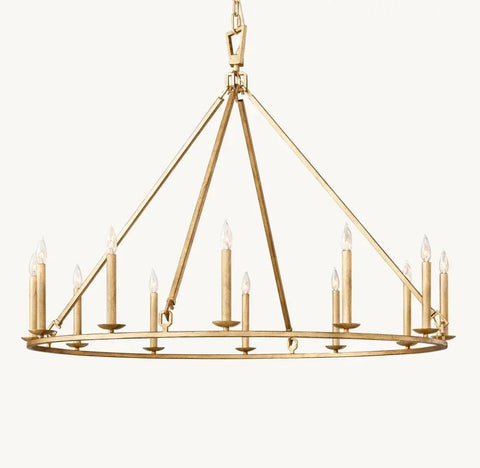 19TH C. ENGLISH OPENWORK ROUND CHANDELIER 50" by Franing - Chandelier,SHOP ALL,metal chandelier,Farmhouse