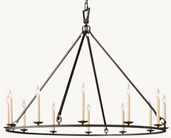 19TH C. ENGLISH OPENWORK ROUND CHANDELIER 50" by Franing - Chandelier,SHOP ALL,metal chandelier,Farmhouse