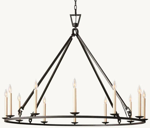 19TH C. ENGLISH OPENWORK ROUND CHANDELIER 50“ 60" 72” by Franing - Chandelier,SHOP ALL,metal chandelier,Farmhouse