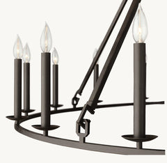 19TH C. ENGLISH OPENWORK ROUND CHANDELIER 50“ 60" 72” by Franing - Chandelier,SHOP ALL,metal chandelier,Farmhouse