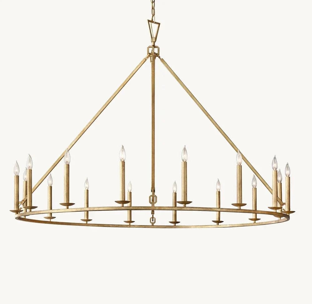 19TH C. ENGLISH OPENWORK ROUND CHANDELIER 50“ 60" 72” by Franing - Chandelier,SHOP ALL,metal chandelier,Farmhouse