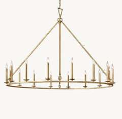 19TH C. ENGLISH OPENWORK ROUND CHANDELIER 50“ 60" 72” by Franing - Chandelier,SHOP ALL,metal chandelier,Farmhouse
